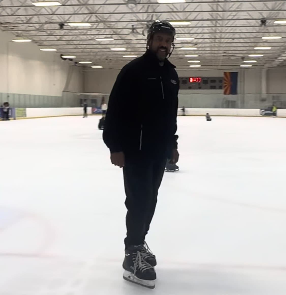 Brad Perry back on the ice